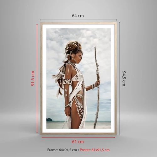 Poster in cornice rovere chiaro - La regina dei tropici - 61x91 cm
