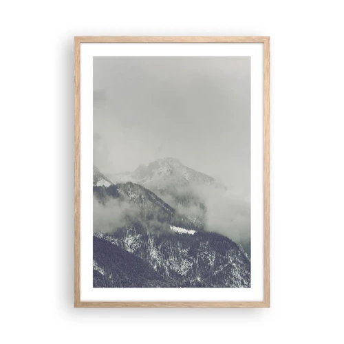 Poster in cornice rovere chiaro - La valle delle nebbie - 50x70 cm