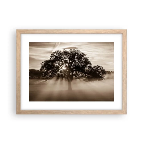 Poster in cornice rovere chiaro - L'albero delle sole buone notizie - 40x30 cm