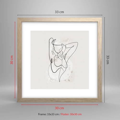 Poster in cornice rovere chiaro - L'arte della seduzione - 30x30 cm