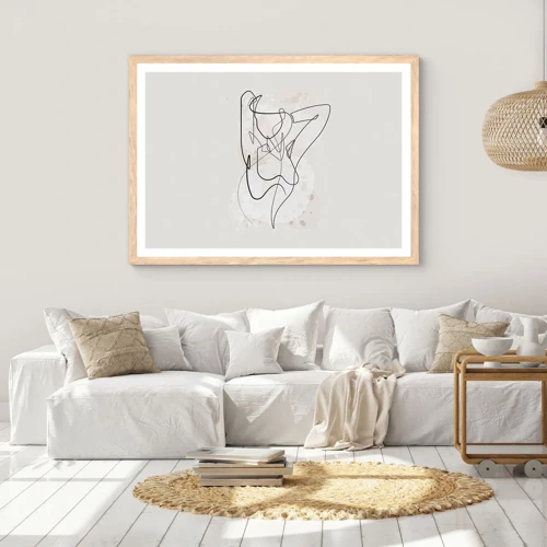 Poster in cornice rovere chiaro - L'arte della seduzione - 40x30 cm