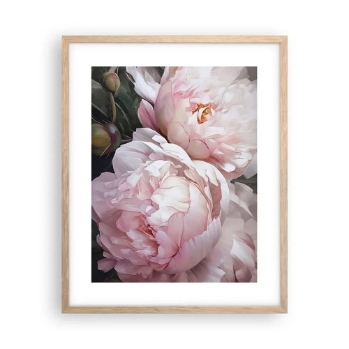 Poster in cornice rovere chiaro - L'attimo della fioritura - 40x50 cm