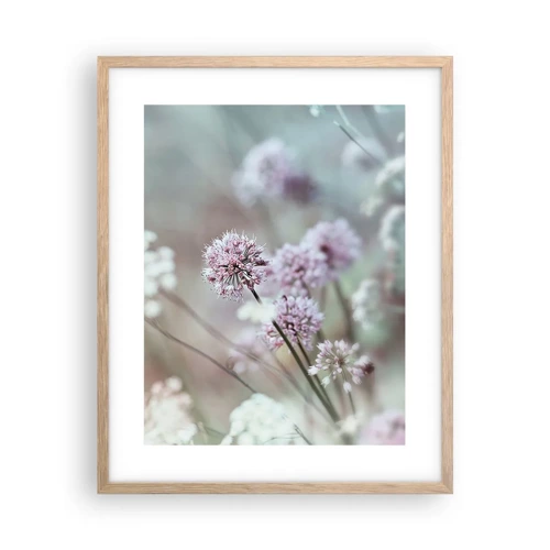 Poster in cornice rovere chiaro - Le dolci filigrane delle erbe - 40x50 cm