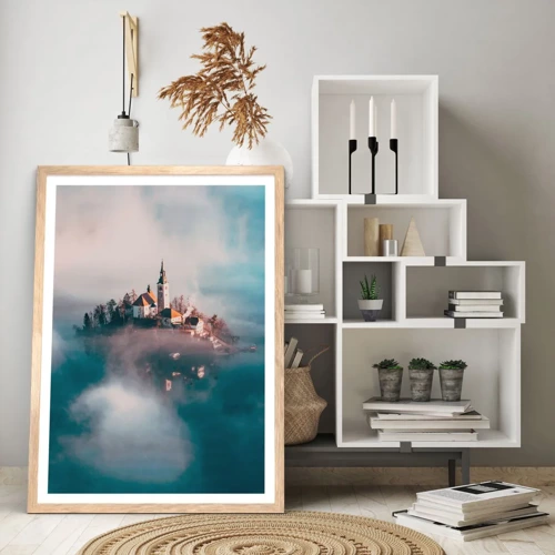Poster in cornice rovere chiaro - L'isola dei sogni - 40x50 cm