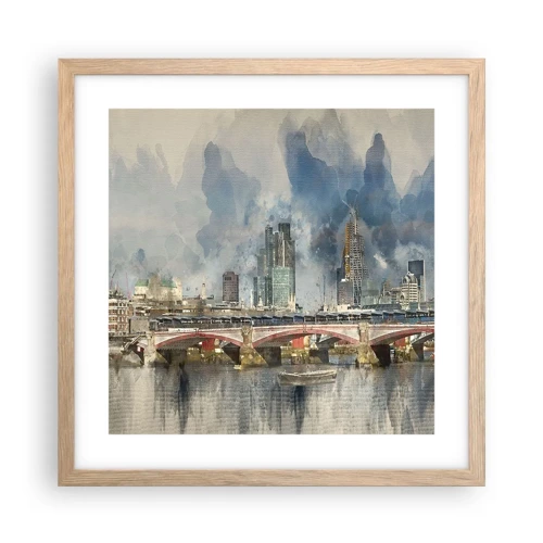 Poster in cornice rovere chiaro - Londra in tutta la sua bellezza - 40x40 cm