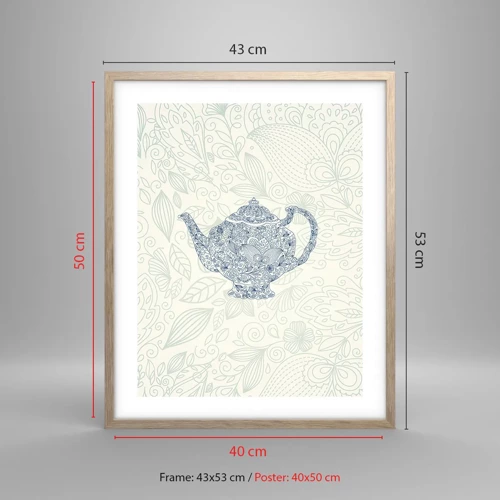 Poster in cornice rovere chiaro - Magia del tè - 40x50 cm