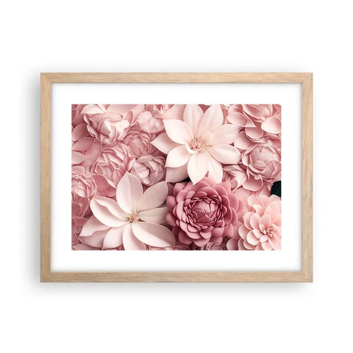 Poster in cornice rovere chiaro - Nei petali di rosa - 40x30 cm