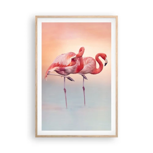 Poster in cornice rovere chiaro - Nel colore del sole al tramonto - 61x91 cm