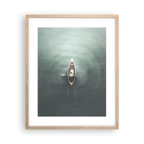 Poster in cornice rovere chiaro - Nel lago al chiaro di luna - 40x50 cm
