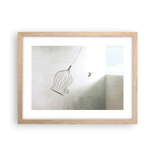 Poster in cornice rovere chiaro - Nel proprio elemento - 40x30 cm