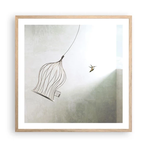 Poster in cornice rovere chiaro - Nel proprio elemento - 60x60 cm