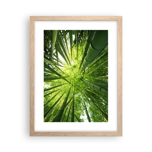 Poster in cornice rovere chiaro - Nella foresta di bambù - 30x40 cm