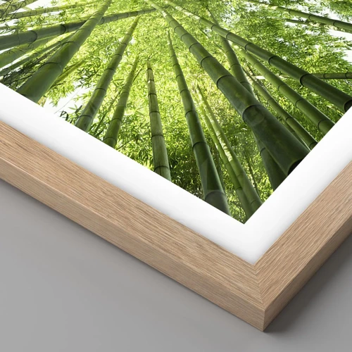 Poster in cornice rovere chiaro - Nella foresta di bambù - 30x40 cm