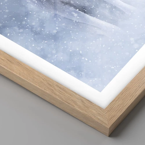 Poster in cornice rovere chiaro - Nello spirito dell'inverno - 30x30 cm