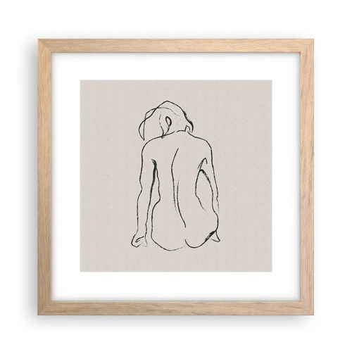 Poster in cornice rovere chiaro - Nudo di ragazza - 30x30 cm