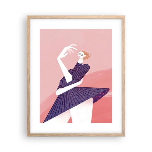 Poster in cornice rovere chiaro - Ogni passo al ritmo di danza - 40x50 cm