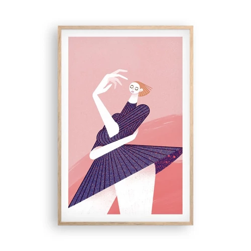 Poster in cornice rovere chiaro - Ogni passo al ritmo di danza - 61x91 cm