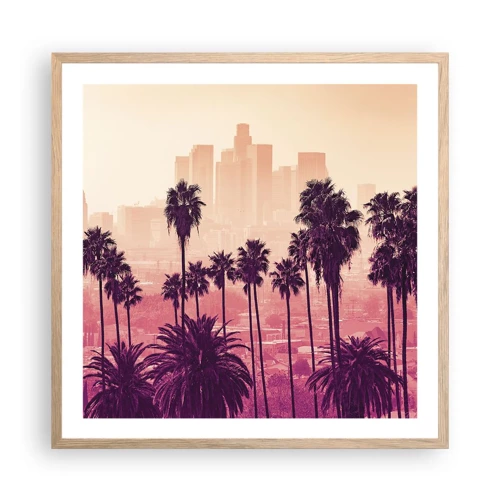 Poster in cornice rovere chiaro - Paesaggio della California - 60x60 cm