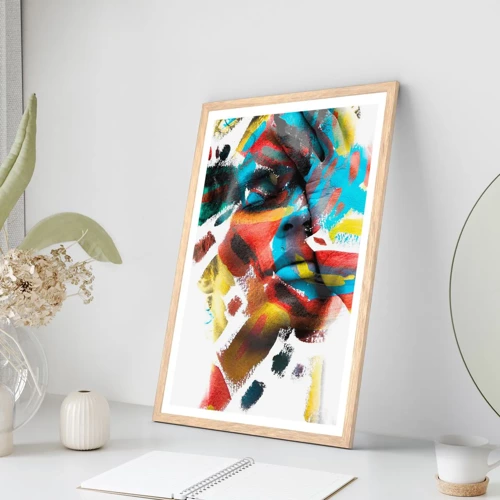 Poster in cornice rovere chiaro - Personalità colorata - 50x70 cm