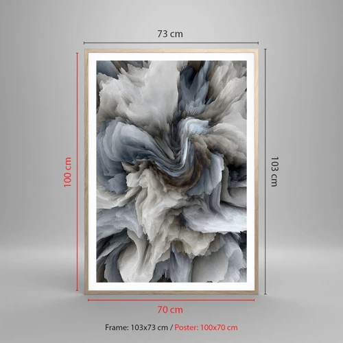 Poster in cornice rovere chiaro - Pietra in fiore - 70x100 cm