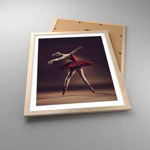 Poster in cornice rovere chiaro - Prima ballerina - 40x50 cm