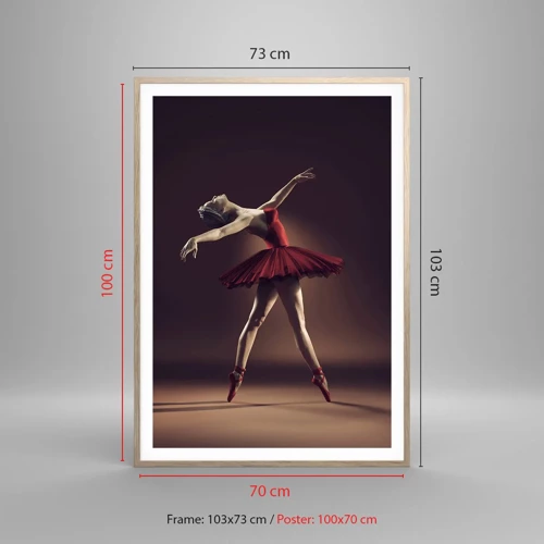 Poster in cornice rovere chiaro - Prima ballerina - 70x100 cm
