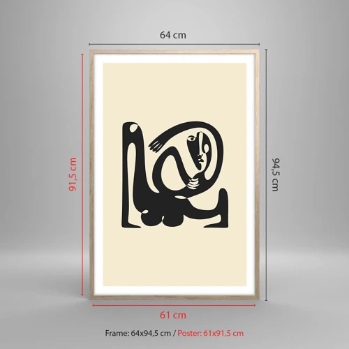 Poster in cornice rovere chiaro - Quasi Picasso - 61x91 cm