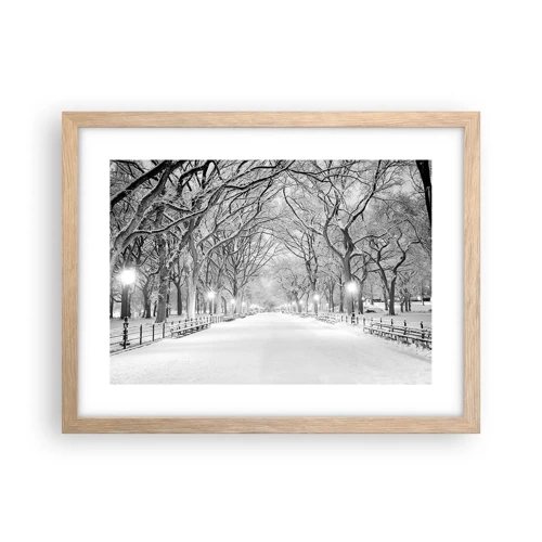 Poster in cornice rovere chiaro - Quattro stagioni: l'inverno - 40x30 cm