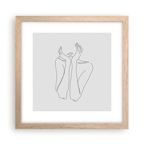 Poster in cornice rovere chiaro - Quello che sognano le ragazze - 30x30 cm