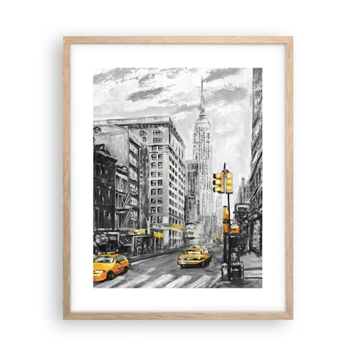 Poster in cornice rovere chiaro - Racconto di New York - 40x50 cm