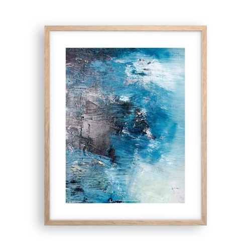 Poster in cornice rovere chiaro - Rapsodia blu - 40x50 cm