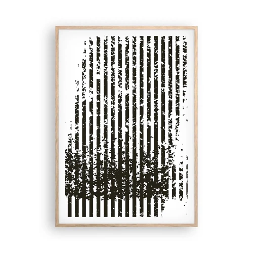 Poster in cornice rovere chiaro - Ritmo e rumore - 70x100 cm
