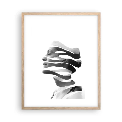 Poster in cornice rovere chiaro - Ritratto surrealista - 40x50 cm
