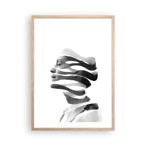 Poster in cornice rovere chiaro - Ritratto surrealista - 50x70 cm