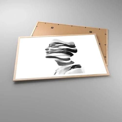 Poster in cornice rovere chiaro - Ritratto surrealista - 91x61 cm