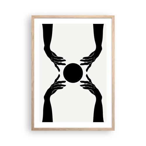 Poster in cornice rovere chiaro - Segno misterioso - 50x70 cm