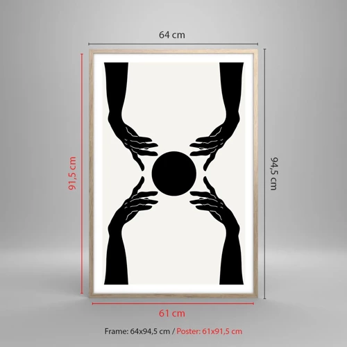 Poster in cornice rovere chiaro - Segno misterioso - 61x91 cm
