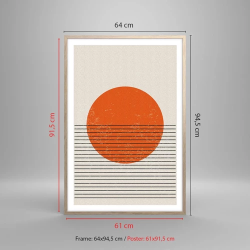 Poster in cornice rovere chiaro - Sempre il sole - 61x91 cm
