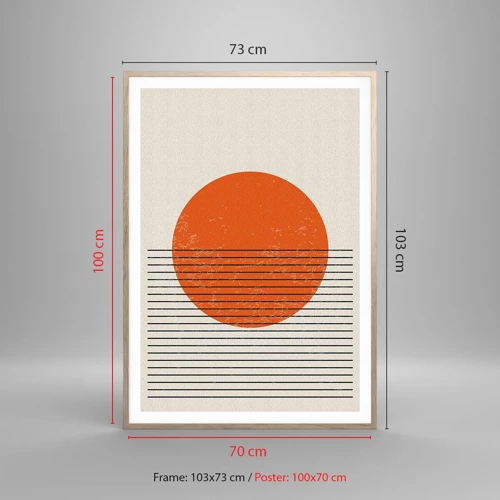 Poster in cornice rovere chiaro - Sempre il sole - 70x100 cm