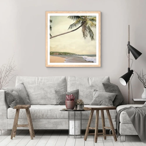 Poster in cornice rovere chiaro - Sogno tropicale - 30x30 cm