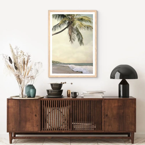 Poster in cornice rovere chiaro - Sogno tropicale - 40x50 cm