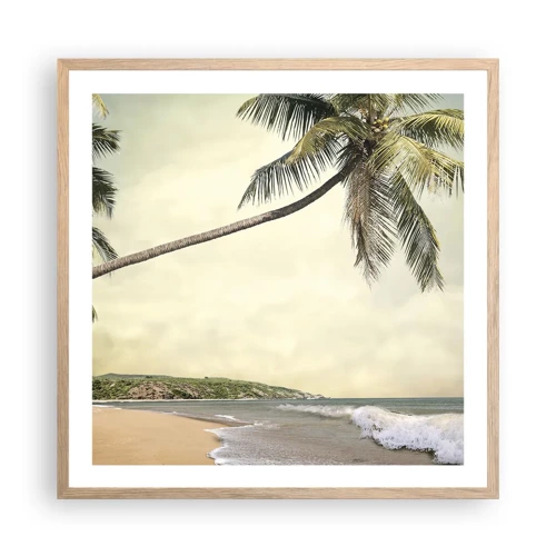 Poster in cornice rovere chiaro - Sogno tropicale - 60x60 cm