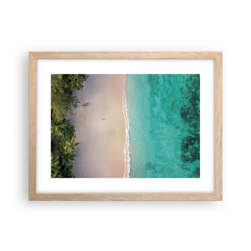 Poster in cornice rovere chiaro - Spiaggia del paradiso - 40x30 cm