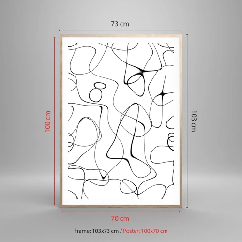 Poster in cornice rovere chiaro - Strade della vita, eventi del destino - 70x100 cm