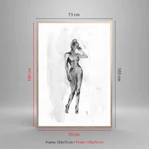 Poster in cornice rovere chiaro - Studio di ideale di bellezza - 70x100 cm