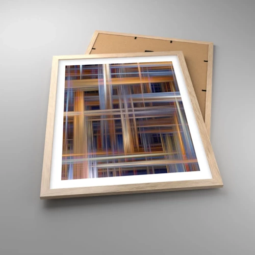 Poster in cornice rovere chiaro - Tessute con la luce - 40x50 cm
