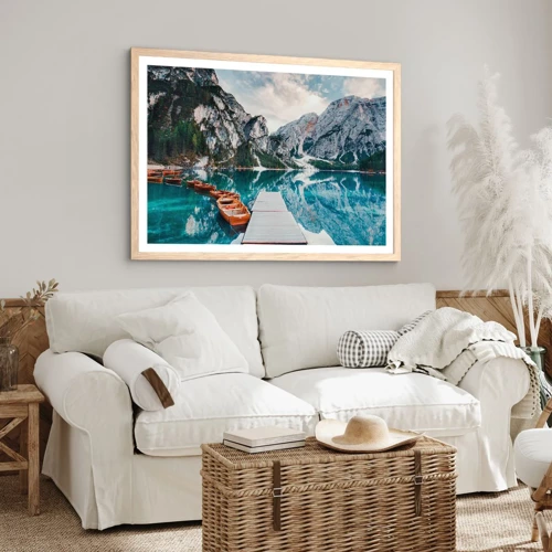 Poster in cornice rovere chiaro - Ti mostriamo la bellezza - 40x30 cm