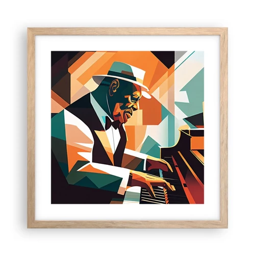 Poster in cornice rovere chiaro - Tutto il jazz - 40x40 cm