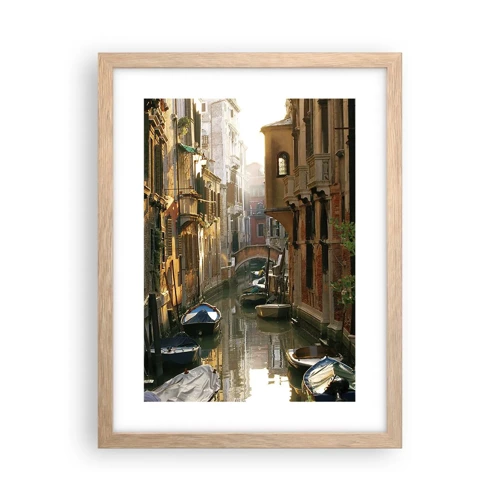 Poster in cornice rovere chiaro - Un angolo di Venezia - 30x40 cm