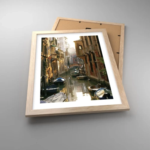 Poster in cornice rovere chiaro - Un angolo di Venezia - 30x40 cm